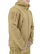 Тактическая куртка Eagle Soft Shell JA-01 с флисом Песочный (Койот) 2XL - изображение 4
