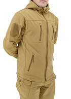Тактична куртка Eagle Soft Shell JA-01-0 з флісом Пісок (Койот) S - зображення 4