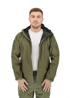 Легкая тактическая летняя куртка (ветровка, парка) с капюшоном Warrior Wear JA-24 Olive Green L - изображение 4