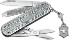 Нож Victorinox Classic Brilliant Damast 58 мм 5 функций накладки дамаская сталь (0.6221.34) - изображение 1