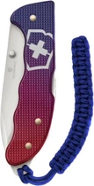 Нож Victorinox Evoke Alox 136 мм 5 функций темляк Рифленный сине-красний градиент (0.9415.D221) - изображение 3