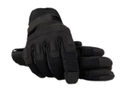 Тактичні рукавички із закритими пальцями із захистом кісточок XL Чорні - зображення 3