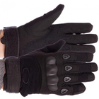 Тактические полнопалые военные перчатки с защитой костяшек закрытые XL Чорные - изображение 4