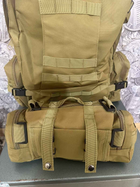 Рюкзак Тактический Армейский Зеленый Олива с подсумками и креплением 80л-85л - изображение 6