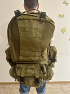 Рюкзак Тактический Армейский Зеленый Олива с подсумками и креплением 80л-85л - изображение 8