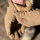 Водонепроницаемые зимние Перчатки SoftShell на флисе с Усиленными ладонями койот размер универсальный - изображение 3