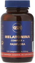 Suplement diety Gsn Melatonina Complex + Pasiflora 120 tabletek (8426609020478) - obraz 1