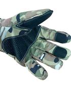 Зимові тактичні рукавиці Soft-shell Мультикам розмір L - зображення 2