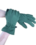 Зимові тактичні рукавиці Soft-shell Олива розмір L - зображення 4