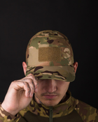 Чоловіча тактична кепка з липучкою для шеврона камуфляж - зображення 5