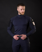 Мужская тактическая рубашка Убакс синий под шевроны армейская XXL - изображение 1