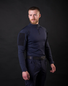 Мужская тактическая рубашка Убакс синий под шевроны армейская XXL - изображение 3