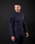 Мужская тактическая рубашка Убакс синий под шевроны армейская XS - изображение 5