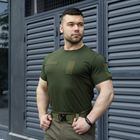 Чоловіча тактична футболка хакі під шеврони армійська XXL - зображення 2