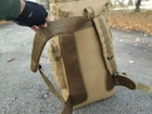 Рюкзак туристичний для походів Tactic військовий на 70 л койот - зображення 4
