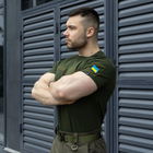 Мужская тактическая футболка хаки под шевроны армейская M - изображение 6
