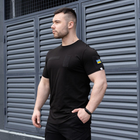 Мужская тактическая футболка черная под шевроны армейская M - изображение 1