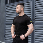 Мужская тактическая футболка черная под шевроны армейская M - изображение 5
