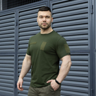 Чоловіча тактична футболка хакі під шеврони армійська S - зображення 1