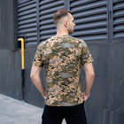 Мужская пиксельная футболка армейская хлопковая хаки S - изображение 4