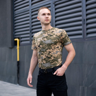 Мужская пиксельная футболка армейская хлопковая хаки L - изображение 3