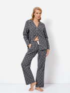 Piżama (koszula + spodnie) Aruelle Joy pajama long XL Szara (5905616143262) - obraz 1