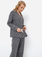 Piżama (koszula + spodnie) Aruelle Joy pajama long L Szara (5905616143255) - obraz 3