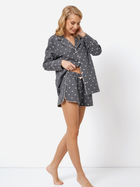 Піжама (сорочка + шорти) Aruelle Joy pajama short L Сіра (5905616143316) - зображення 4