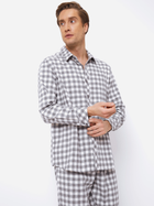 Піжама (сорочка + штани) чоловіча великих розмірів бавовняна Aruelle Samuel pajama long 2XL Сіра (5905616145358) - зображення 3