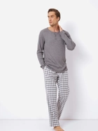 Піжама (лонгслів + штани) чоловіча Aruelle Stefan pajama long XL Сіра (5905616145396) - зображення 1