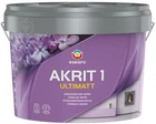 Краска акрилатная Eskaro Akrit 1 Ultimatt стойкая к мытью глубокий мат TR база под колеровку 9.5л (44577)