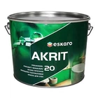 Акрилатна фарба водоемульсійна Eskaro Akrit 20 напівмат білий 9.5 л (28584)
