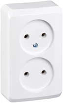 Розетка двойная без заземления Schneider Electric Prima Белая (WDE001040)