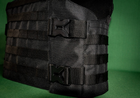 Плитоноска з встановленям бокового та кевларового захисту кордура Kirasa чорна (KI101) - изображение 7