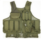 Жилет тактичний військовий розвантаження Tactical Vest A60 олива - зображення 1