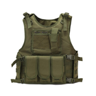 Жилет тактичний військовий розвантаження Tactical Vest A67 оливковий - зображення 1