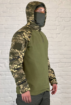 Убакс армійський на флісі з капюшоном Піксель/Олива XL - зображення 3