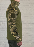 Тактический армейский убакс на флисе со вставками рип-стоп для ВСУ Пиксель/Олива L - изображение 3