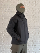 Куртка военная флисовая SoftShell осень/зима Черная XXXL - изображение 2