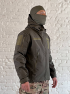 Куртка тактическая флисовая SoftShell осень/зима Олива M - изображение 2