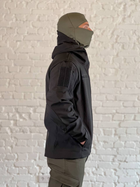 Куртка військова флісова SoftShell осінь/зима Чорна XL - зображення 3