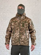 Куртка армійська на флісі SoftShell осінь/зима Піксель L - зображення 1