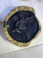 Кавер на тактический шлем FAST-MICH с ушами, в универсальном размере и с креплением для очков Пиксель - изображение 5
