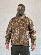Куртка армійська на флісі SoftShell осінь/зима Піксель M - зображення 1