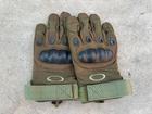 Рукавиці тактичні повнопалі для військових закритого типу L колір Хакі з захистом на кісточках пальців на липучці - зображення 3