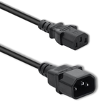 Kabel zasilający do UPS Qoltec IEC C13-C14 3x1.5mm², 1.8m Czarny (5901878538969) - obraz 1