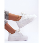 Sneakersy damskie na wysokiej platformie do kostki Finos 38 Białe (5905677883978) - obraz 3