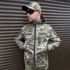 Чоловіча водонепроникна Куртка із липучками під шеврони / Вітровка з капюшоном піксель розмір 3XL - зображення 2