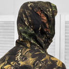 Легкий Чоловічий Костюм Куртка з капюшоном + Штани / Форма камуфляж з імітацією листя розмір L - зображення 4