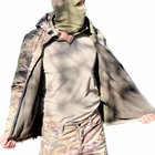 Чоловічий демісезонний Костюм Куртка + Штани / Польова форма Softshell на флісі мультикам розмір 2XL - зображення 4